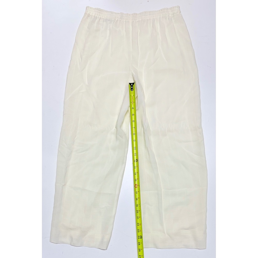 Giorgio Armani Le Collezioni Cream Wide Leg Elastic Waist Pants‎ Italy Womens 10